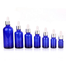 5ml 10ml 15ml 20ml 30ml 50ml 100ml blue essential oil glass dropper bottle with dropper lid